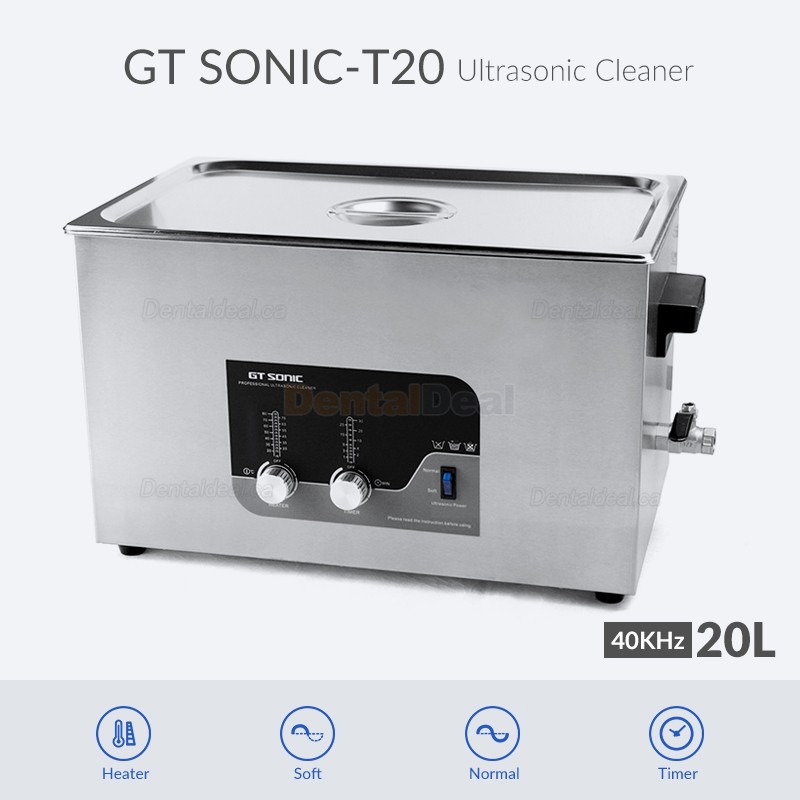 GT SONIC T-Series 2-27L 100-500W Digital Ultrasonic Cleaner with Heater